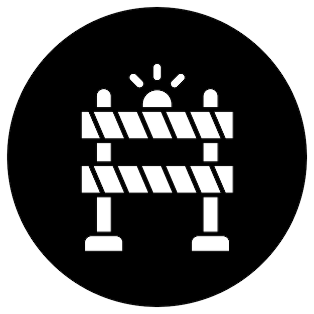 Ilustración del diseño del icono del vector de barrera