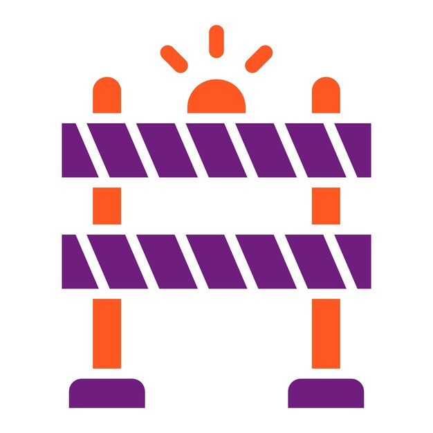 Ilustración del diseño del icono del vector de barrera
