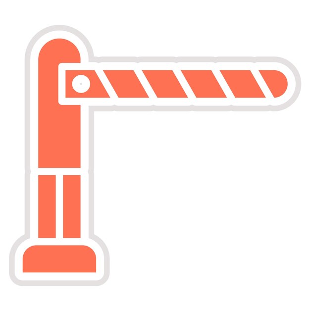 Ilustración del diseño del icono del vector de barrera