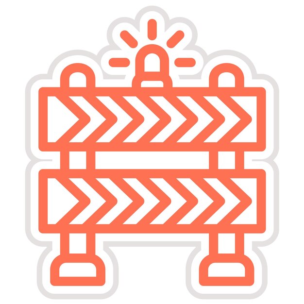 Ilustración del diseño del icono del vector de barrera