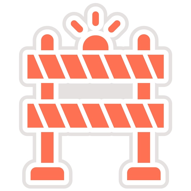 Ilustración del diseño del icono del vector de barrera