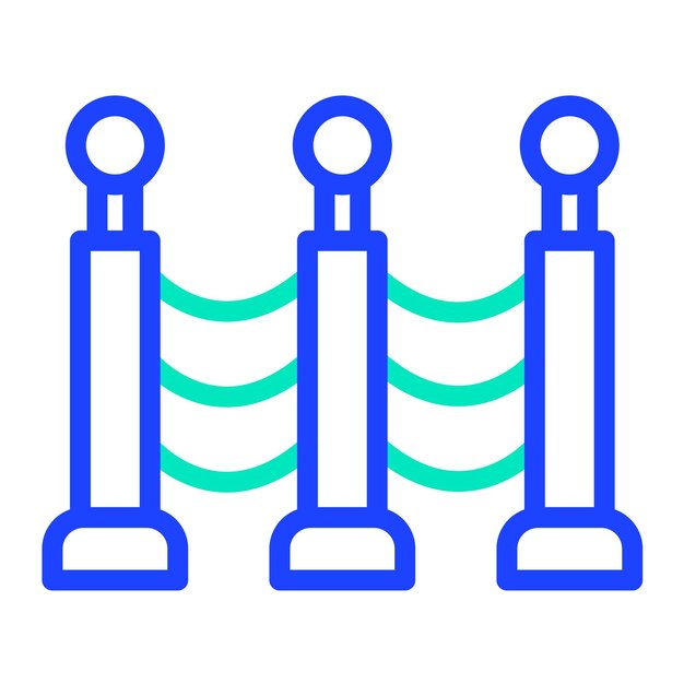 Ilustración del diseño del icono del vector de barrera