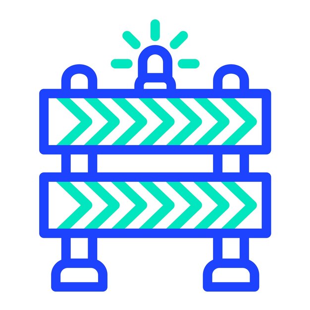 Ilustración del diseño del icono del vector de barrera