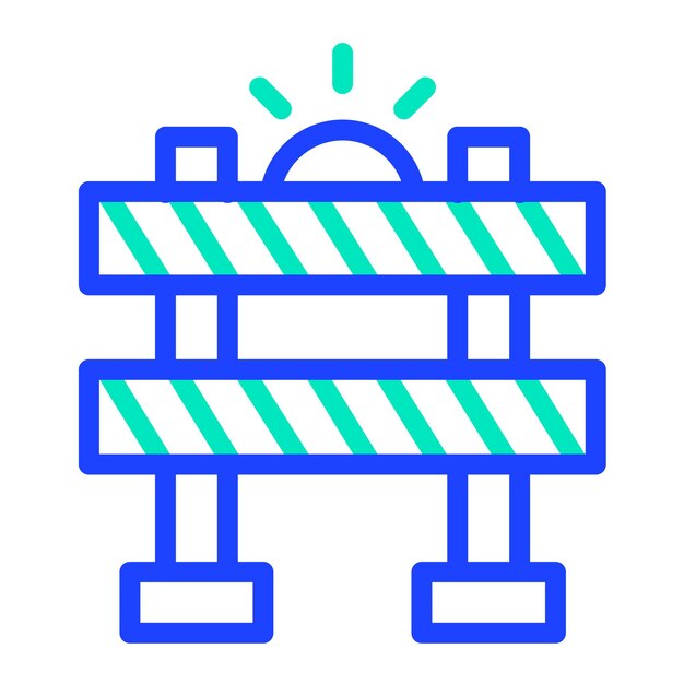 Ilustración del diseño del icono del vector de barrera
