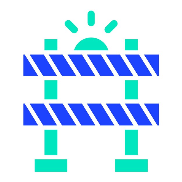 Ilustración del diseño del icono del vector de barrera