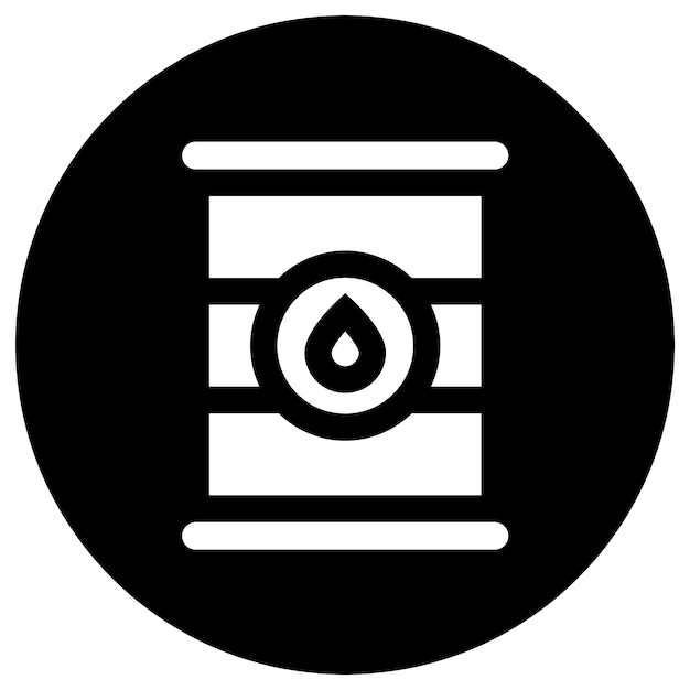 Ilustración del diseño del icono del vector del barril de petróleo