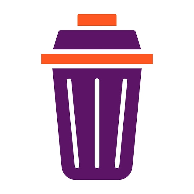 Ilustración del diseño del icono del vector de basura