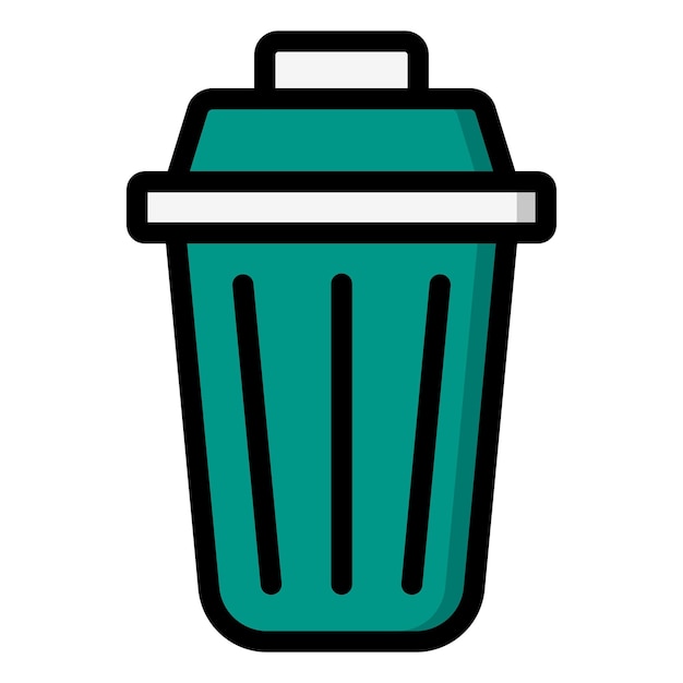 Ilustración del diseño del icono del vector de basura