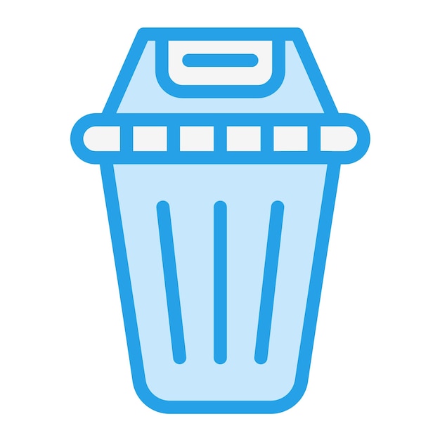 Ilustración del diseño del icono del vector de basura