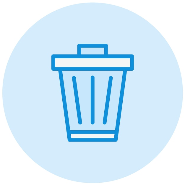 Ilustración del diseño del icono del vector de basura