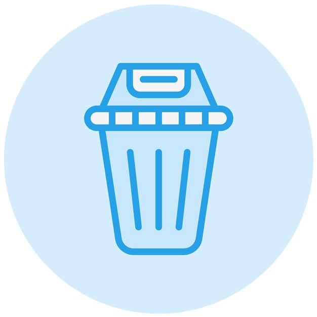 Ilustración del diseño del icono del vector de basura