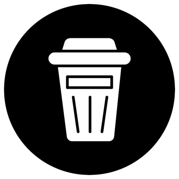 Ilustración del diseño del icono del vector de basura