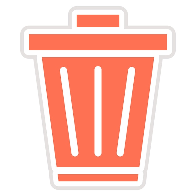 Ilustración del diseño del icono del vector de basura