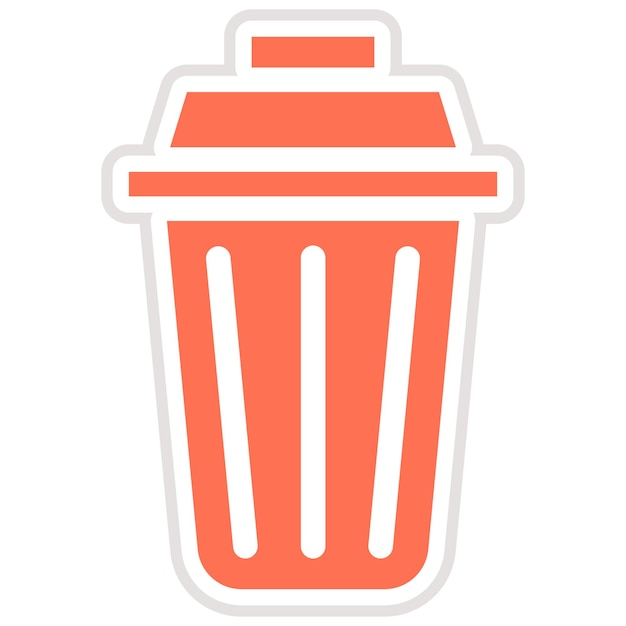 Ilustración del diseño del icono del vector de basura