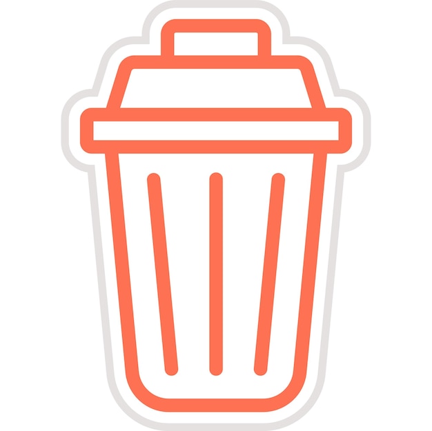 Ilustración del diseño del icono del vector de basura