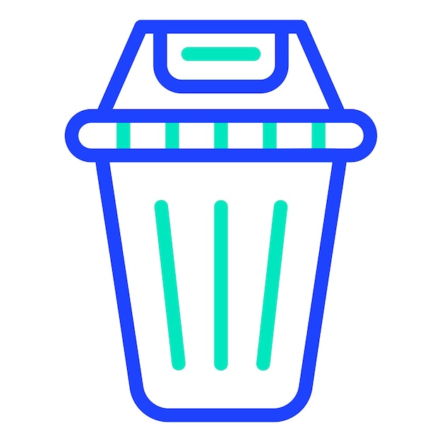 Ilustración del diseño del icono del vector de basura