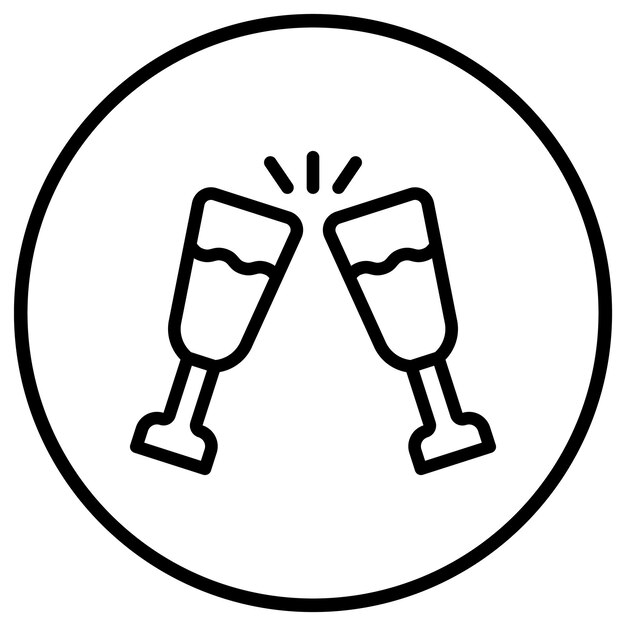 Ilustración del diseño del icono del vector de bebidas alcohólicas