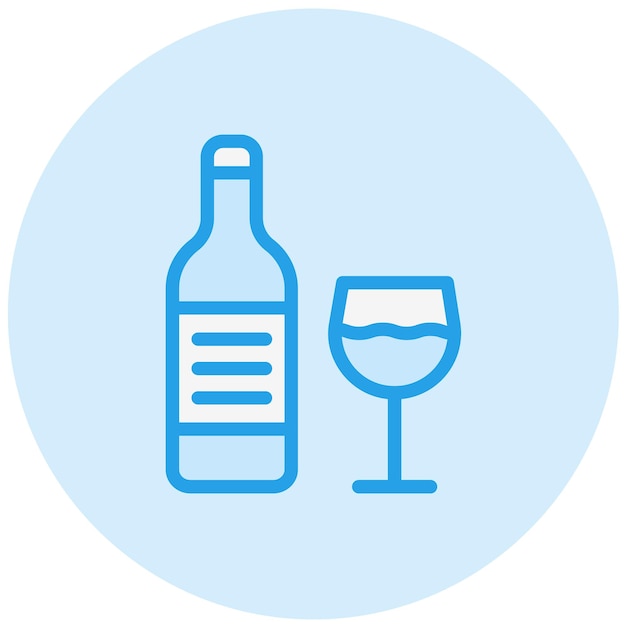 Ilustración del diseño del icono del vector de bebidas alcohólicas