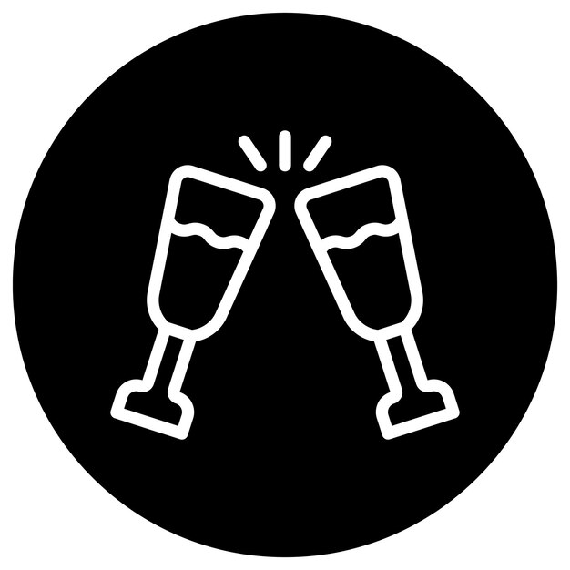 Ilustración del diseño del icono del vector de bebidas alcohólicas