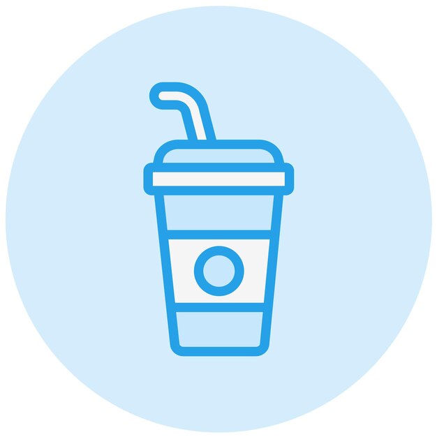 Ilustración del diseño del icono del vector de bebidas frías