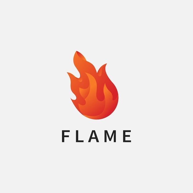Ilustración del diseño del icono del vector de bola de fuego
