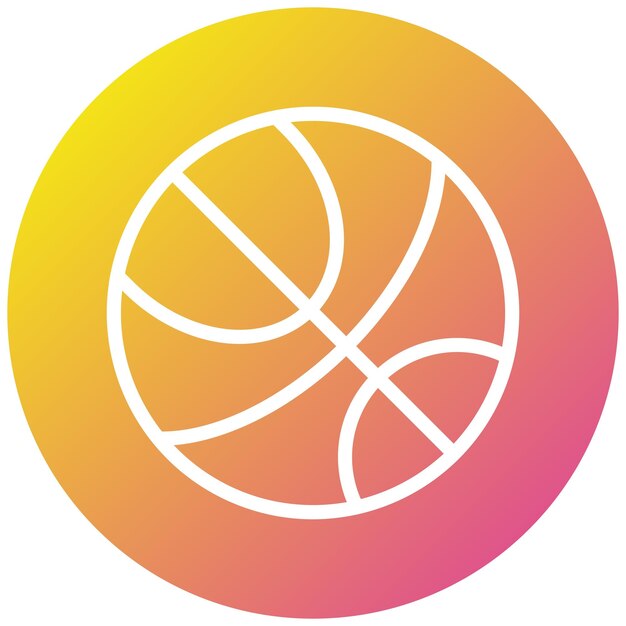 Ilustración del diseño del icono del vector de bola