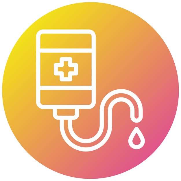 Ilustración del diseño del icono del vector de la bolsa de sangre