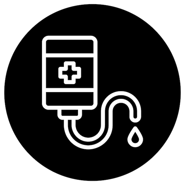 Ilustración del diseño del icono del vector de la bolsa de sangre
