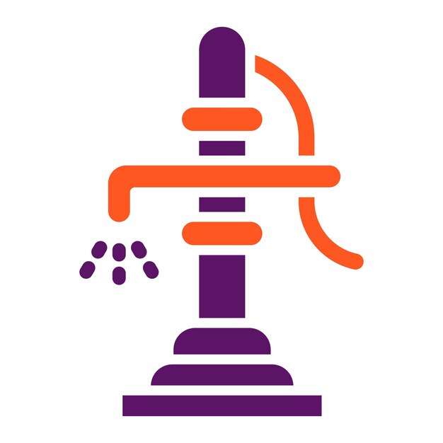 Ilustración del diseño del icono del vector de la bomba de agua
