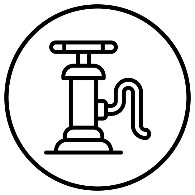 Ilustración del diseño del icono del vector de la bomba de aire