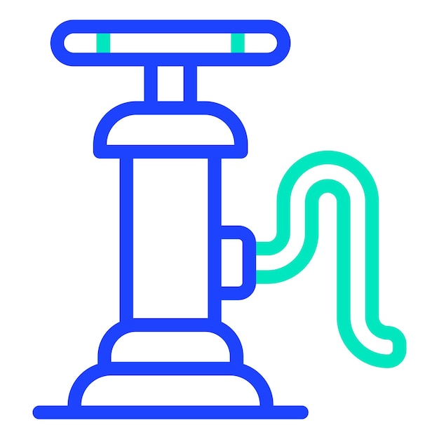 Ilustración del diseño del icono del vector de la bomba de aire