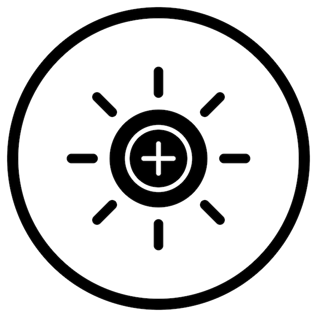 Ilustración del diseño del icono del vector de brillo