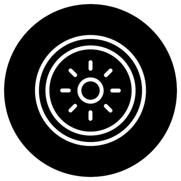 Ilustración del diseño del icono del vector de brillo