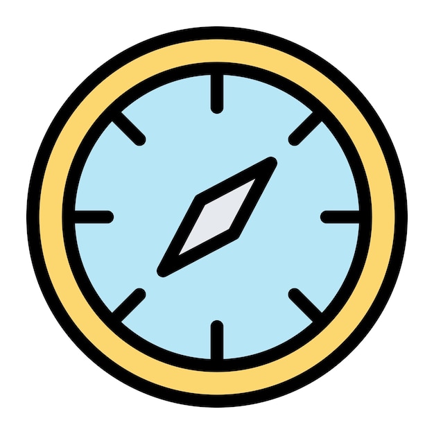 Ilustración del diseño del icono del vector de la brújula