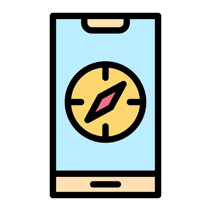 Vector ilustración del diseño del icono del vector de la brújula