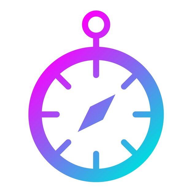 Ilustración del diseño del icono del vector de la brújula