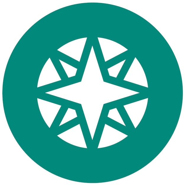 Ilustración del diseño del icono del vector de la brújula