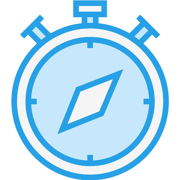 Ilustración del diseño del icono del vector de la brújula