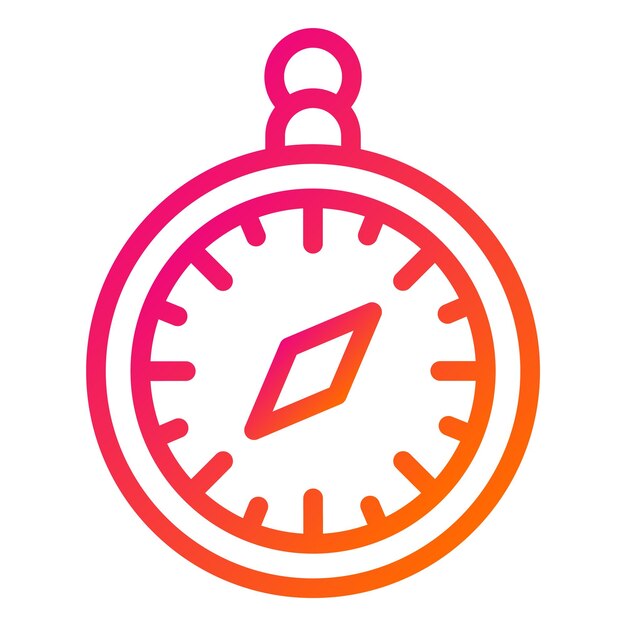 Ilustración del diseño del icono del vector de la brújula