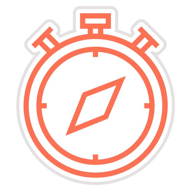 Ilustración del diseño del icono del vector de la brújula