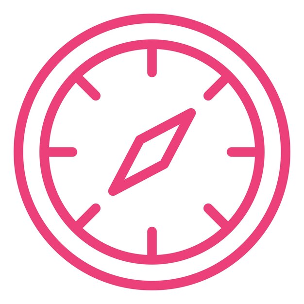 Ilustración del diseño del icono del vector de la brújula