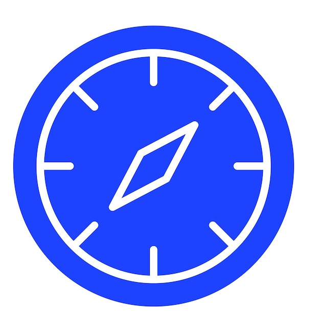 Ilustración del diseño del icono del vector de la brújula