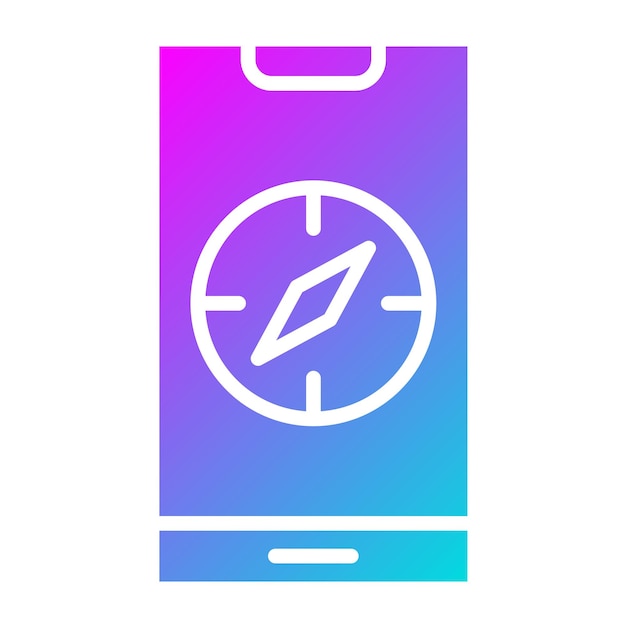 Ilustración del diseño del icono del vector de la brújula