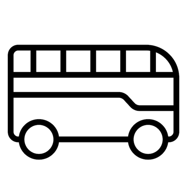 Ilustración del diseño del icono del vector de bus