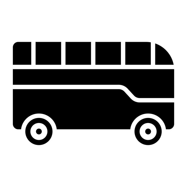 Ilustración del diseño del icono del vector de bus
