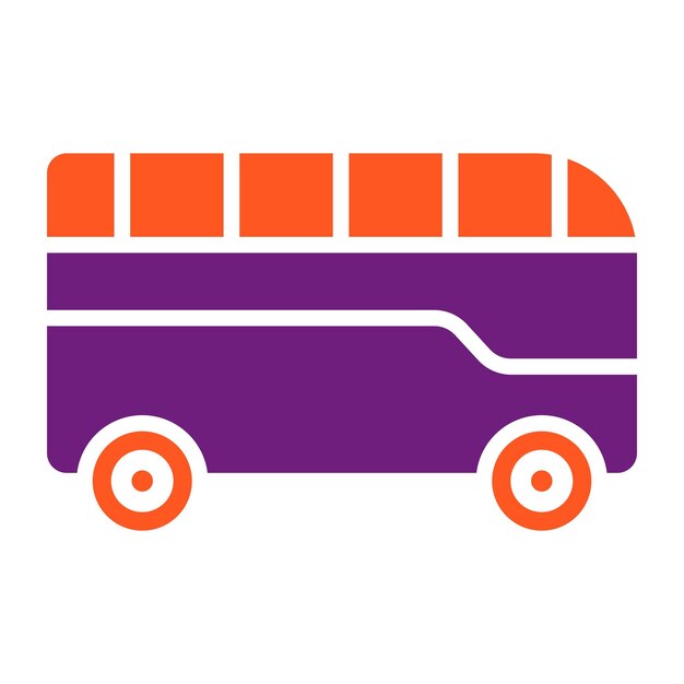 Ilustración del diseño del icono del vector de bus