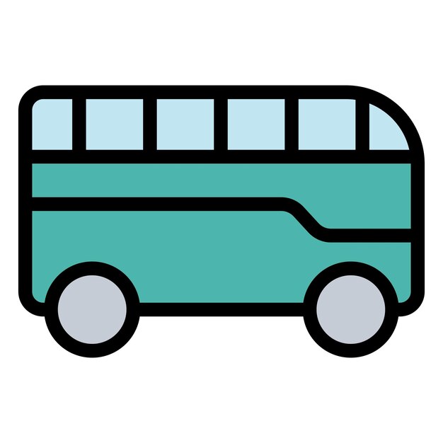 Ilustración del diseño del icono del vector de bus