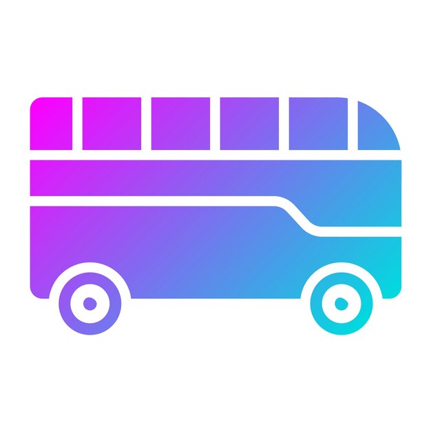 Ilustración del diseño del icono del vector de bus