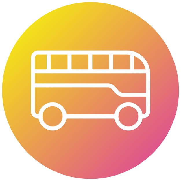 Ilustración del diseño del icono del vector de bus