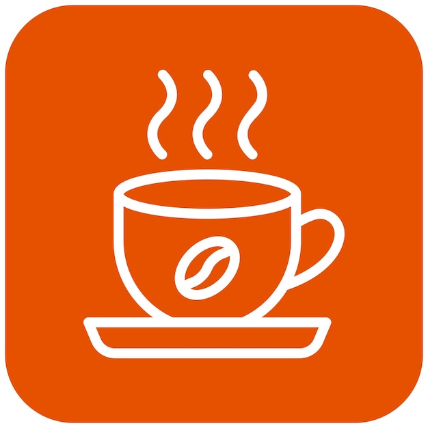 Ilustración del diseño del icono del vector de café caliente